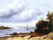 BORSSUM, Anthonie van Extensive River View with a Horseman dgh china oil painting reproduction